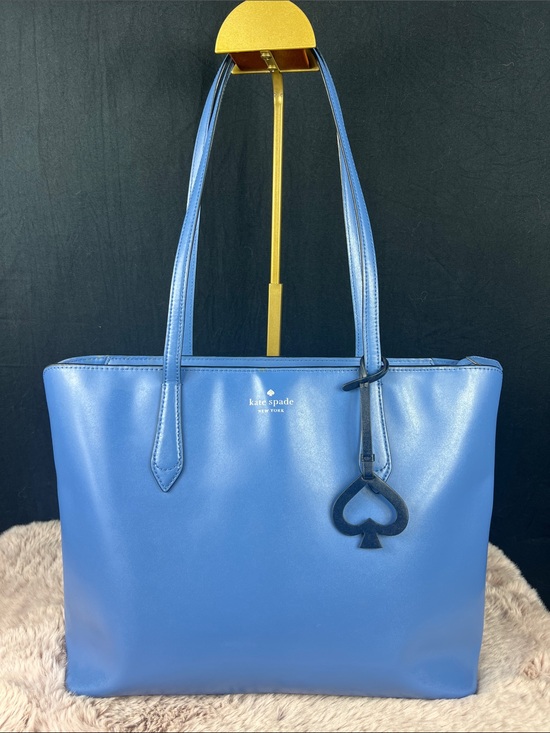kate spade Handbags - Kate Spade Breanna Smooth Leather Tote Cornflower Blue Large Shoulder Bag | COA